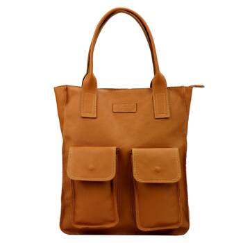 Duża skórzana damska torebka na ramię shopperbag