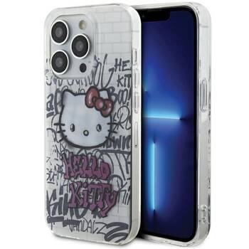 Hello Kitty HKHCP14XHDGPHT iPhone 14 Pro Max 6.7" biały/white hardcase IML Kitty On Bricks Graffiti