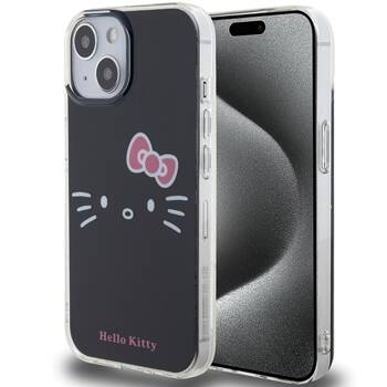 Hello Kitty HKHCP15SHKHLK iPhone 15 / 14 / 13 6.1" czarny/black hardcase IML Kitty Face