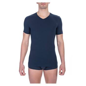 Koszulka T-shirt marki Bikkembergs model BKK1UTS02SI kolor Niebieski. Bielizna męski. Sezon: Cały rok