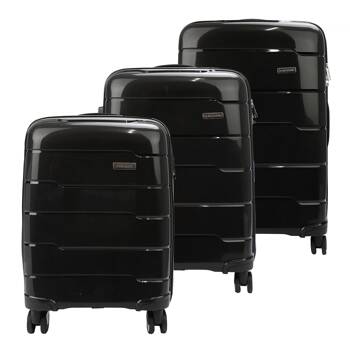 Mocne materiałowe walizki podróżne damskie Pierre Cardin LEE01 103 x3 Z