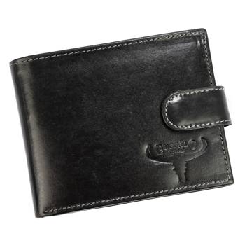 Skórzany portfel męski zapinany na zatrzask